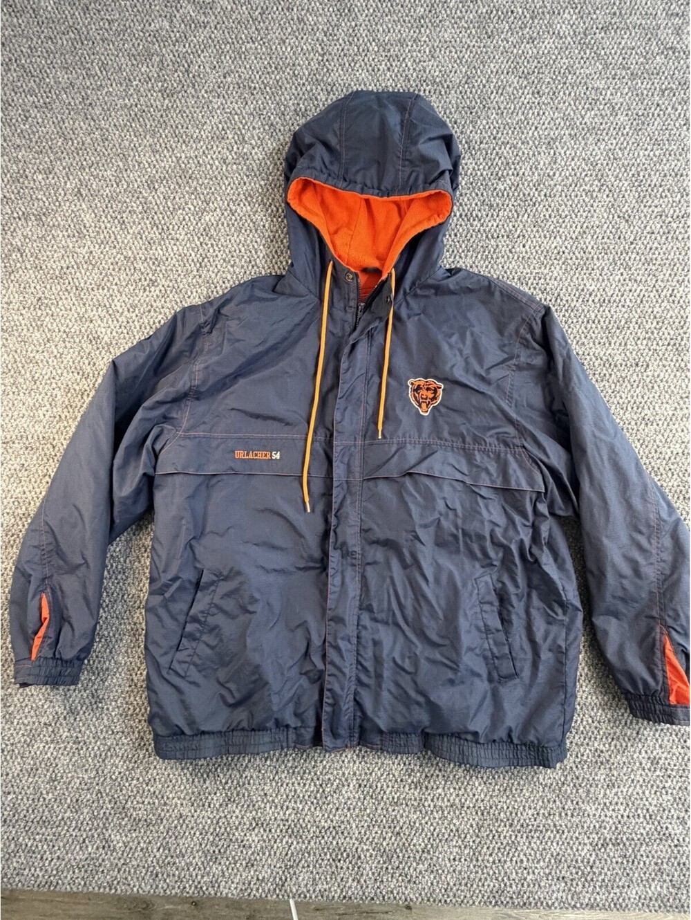 NFL Chicago Bears Brian Urlacher #54 Players Windbreaker Jacket XL Hooded